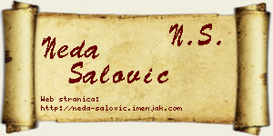 Neda Šalović vizit kartica
